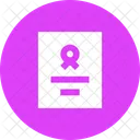 Certificate Document Merit Icon