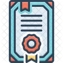 Certificate Document Diploma Icon
