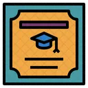 Certificate Graduation Document Icon