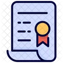 Certificate Document Sign Icon