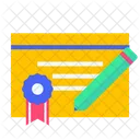 License Certificate Document Icon
