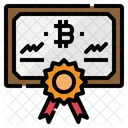 Certificate Diploma Bitcoin Icon