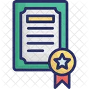 Certificate Certification Deed Icon