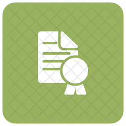 Certificate Icon - Download in Glyph Style