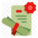 Certificate Paper Diploma Icon