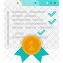 Certificate Agreement Award Icon