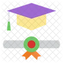 Certificate Graduation Cap Diploma Icon