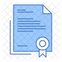 Certificate Diploma Legal Document Icon