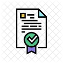 Certificate Quality Certificate Document Icône