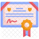 Back To School Certificate Diploma Icon