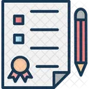 Certificate Diploma Deed Icon
