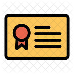 Certificate Icon of Colored Outline style - Available in SVG, PNG, EPS, AI & Icon fonts