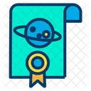 Space Certificate Achievement Award Icon