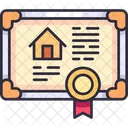 Certificate House Certificate Agreement Icon
