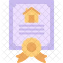 Certificate Home Property Icon