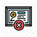 Certificate Disapprove Reject Icon