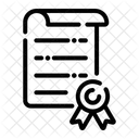 Certificate Document File Icon