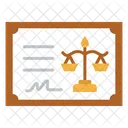 Document Certification Law Icon