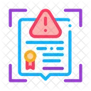 Certificate Alert Certificate Error Icon