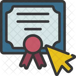 Certificate Click  Icon