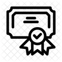 Certificate Approve Checkmark Icon