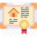 Certificate House Certificate Agreement Icon