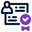Certificate Employee Best Icon