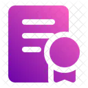 Certificate Diploma Patent Icon