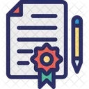 Certificate Diploma Deed Icon