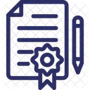 Certificate Diploma Deed Icon