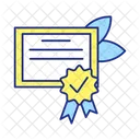 Official Certificate Document Icône