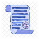 Certificate Scroll Certificate Diploma Icon