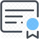 Certificated Certificate Document Icon