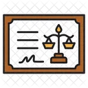 Document Certification Law Icon