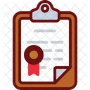 Certified Clipboard Report Certified Document Icon