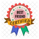 Certified Friend Badge Award Icon