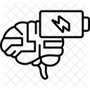 Cerveau Batterie Charge Icône