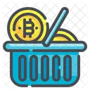 Cesta de bitcoins  Icono