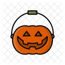 Cesta De Calabaza Calabaza De Halloween Cubo De Halloween Icon