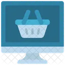 Cesta de la compra en pantalla  Icono