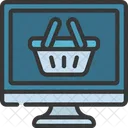 Cesta De Compras En Pantalla Cesta De Compras Compras En Linea Icono