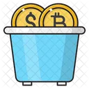 Bitcoin Moeda Cesta Icon