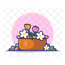 Canasta de flores  Icono