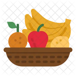 Canasta de frutas  Icono