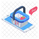Comestibles Compras Cesta Icono