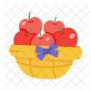 Cesta De Frutas Cesta De Macas Balde De Macas Ícone