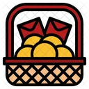 Ofrenda De Sacrificio De Canasta Ano Nuevo Chino Naranja Icono