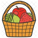 Cesto Di Frutta Secchio Di Frutta Cibo Sano Icon