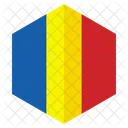 Chad Flag Hexagon Icon