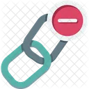 Chain Delete Hyperlink Icon